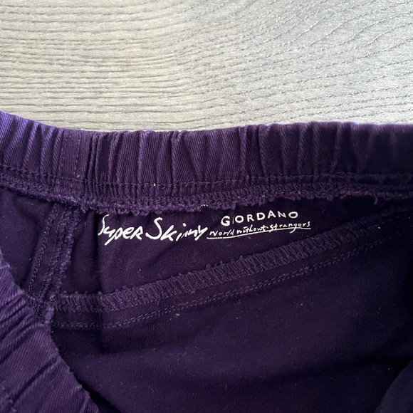 Brand New Giordano (Hong Kong brand) Purple Spring Pants Size S - Picture 4 of 6